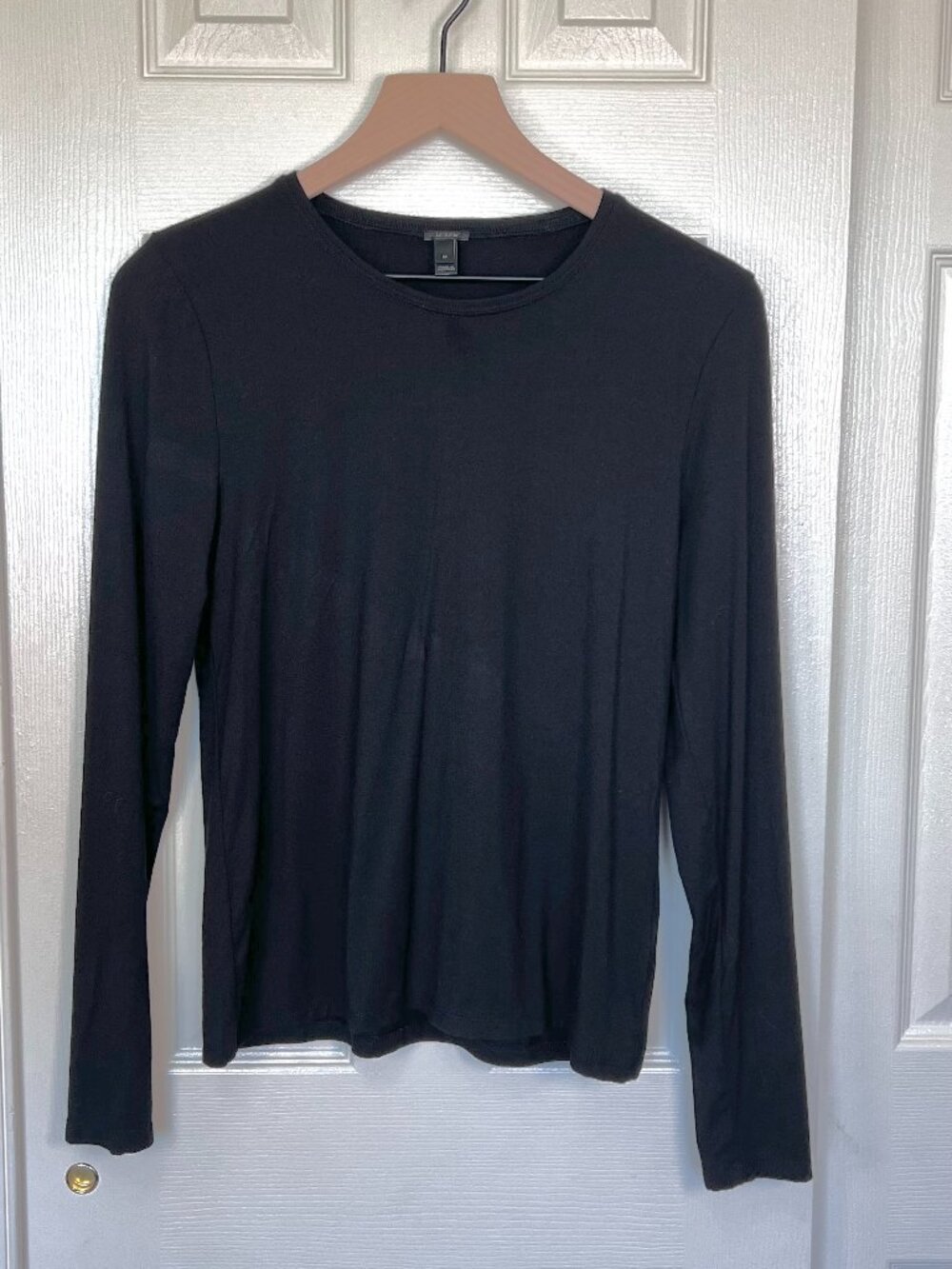 J.Crew Long Sleeve Black Tee Size Medium Casual Everyday